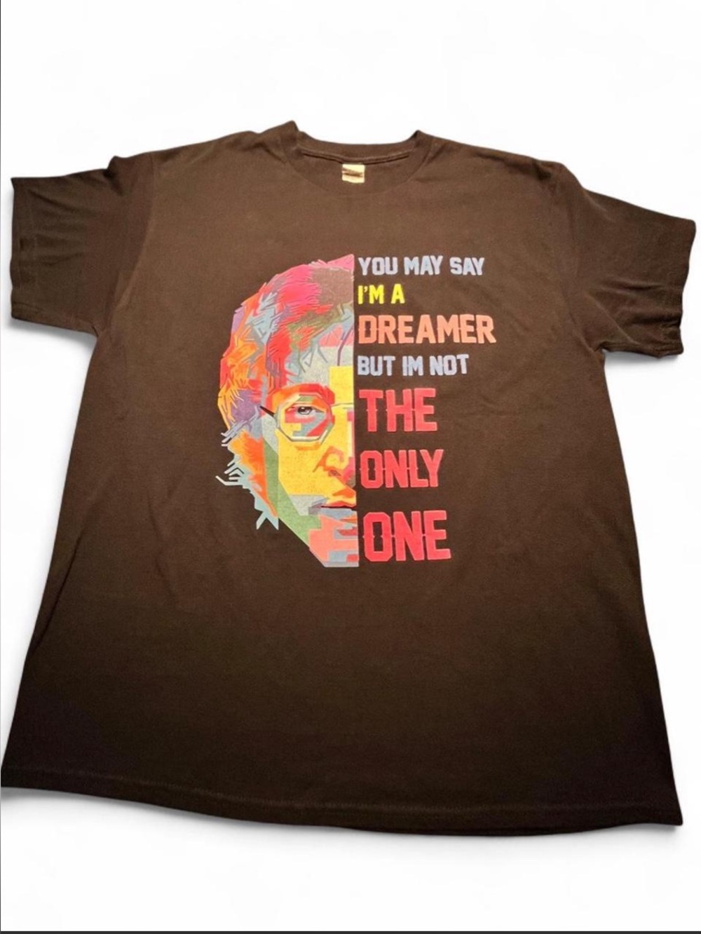 John Lennon “You May Say I’m A Dreamer” black t-shirt, L